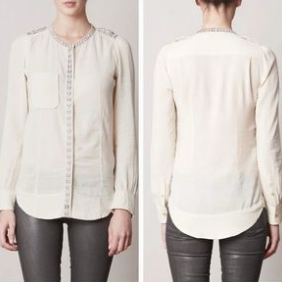 Etoile Isabel Marant Embroidered Pocket Blouse - Picture 2 of 7